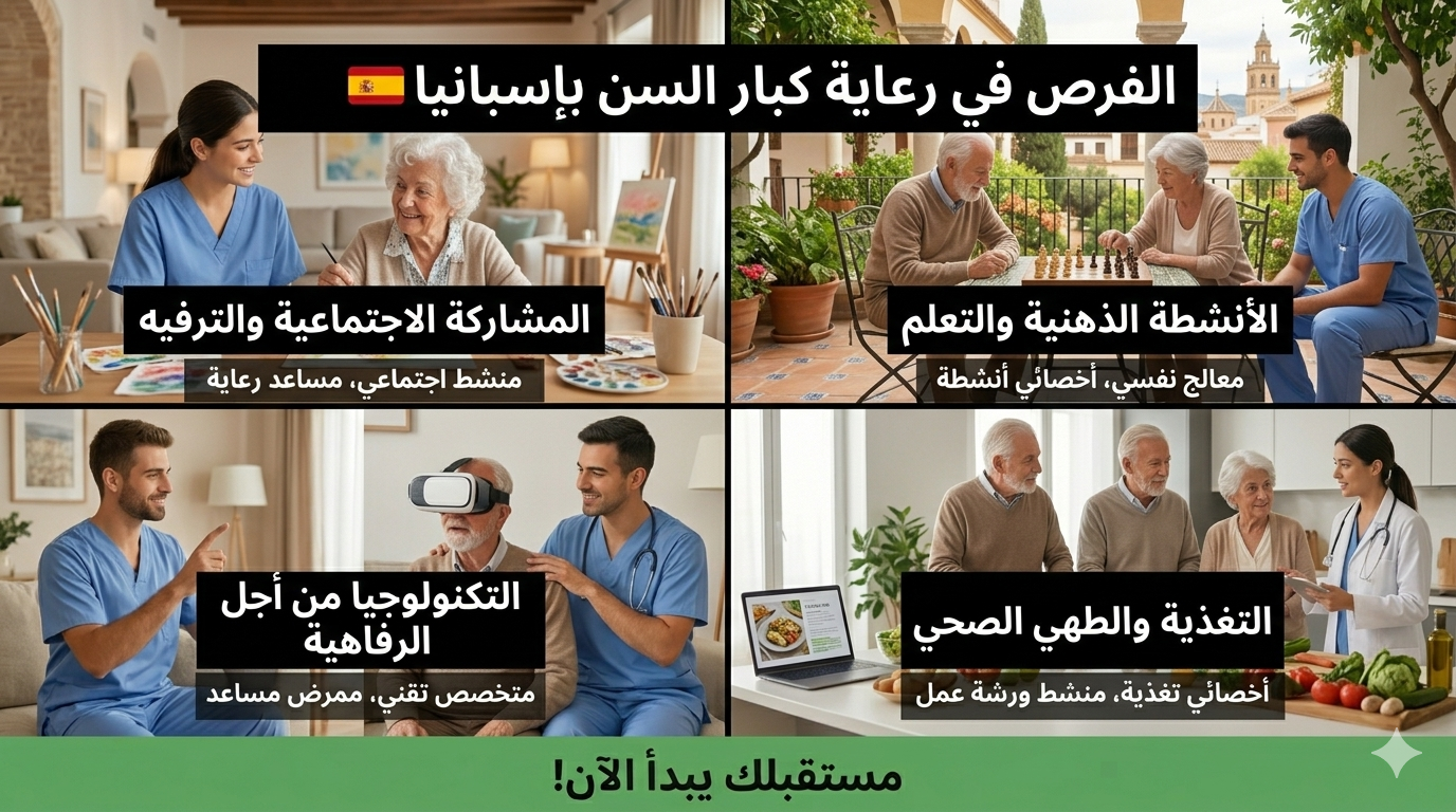 رواتب رعاية المسنين بإسبانيا
